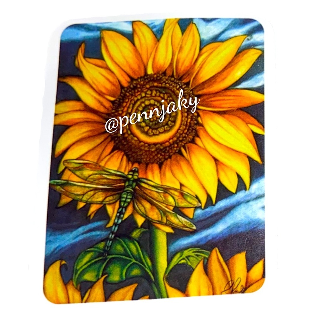 𝅺🌻2 for $9 or 4 for $15 🌻 Sunflower + Dragonfly decal
